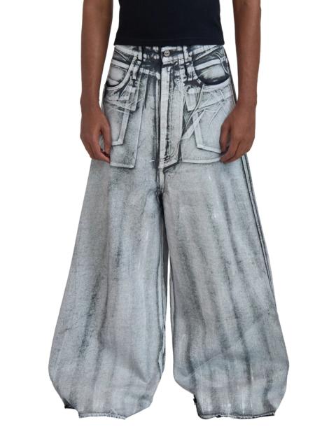 Lu'u Dan  Radiation Dumpster Denim Jeans White