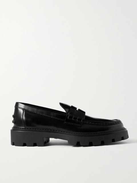 Gomma Pesante Glossed-leather Loafers