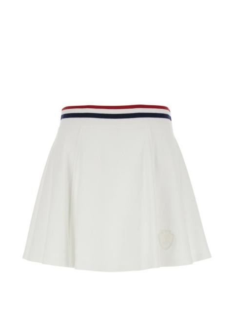 striped-trim A-line mini skirt