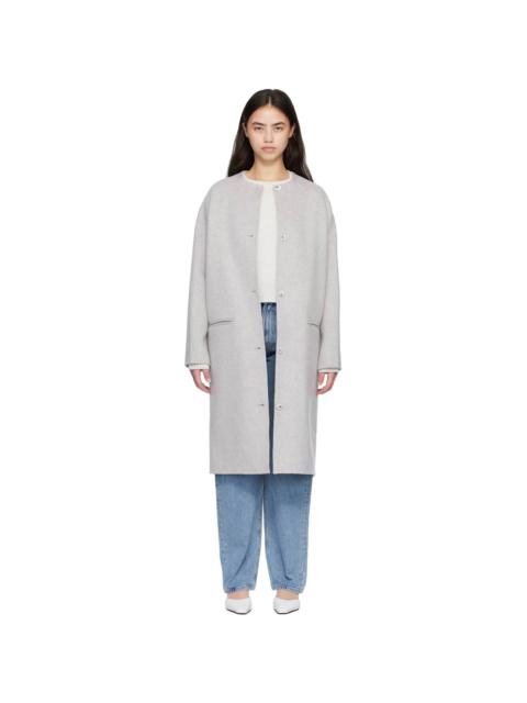 Gray KERRY Wool Cashmere Drap Oval Coat