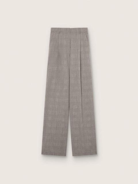 Women’s oversized pants in gray Prince of Wales check