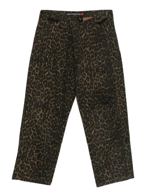 animal-print pants