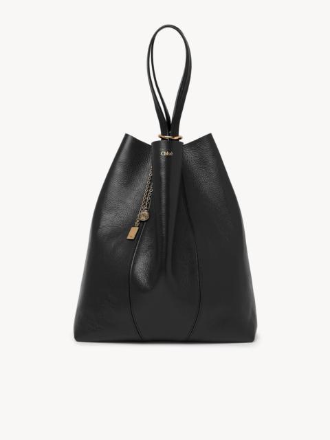 LARGE CHLOÉ SPIN TOTE BAG IN GRAINED LEATHER
