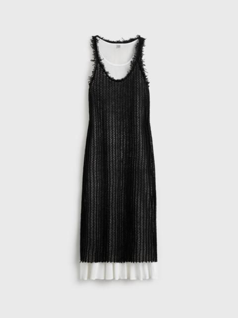 Mohair knit tank dress black