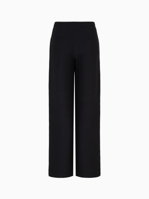ASV EMBOSSED, TEXTURED JERSEY PALAZZO TROUSERS