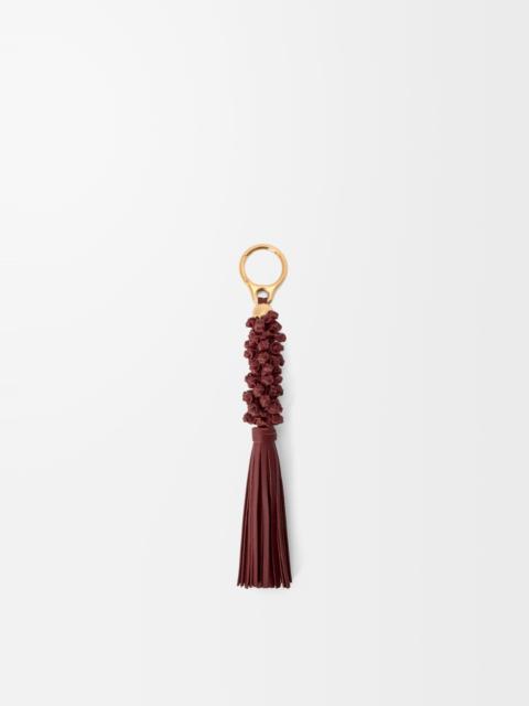 Braided knot charm in calfskin