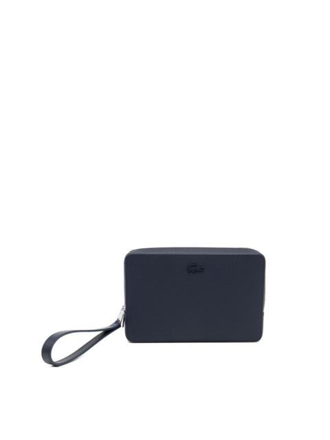 logo-embossed clutch bag