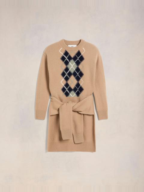 ARGYLE DOUBLE CREWNECK SWEATER