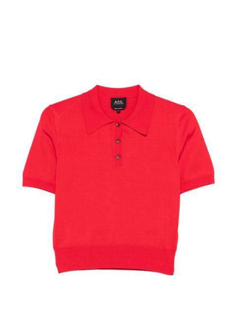 button short-sleeve polo shirt