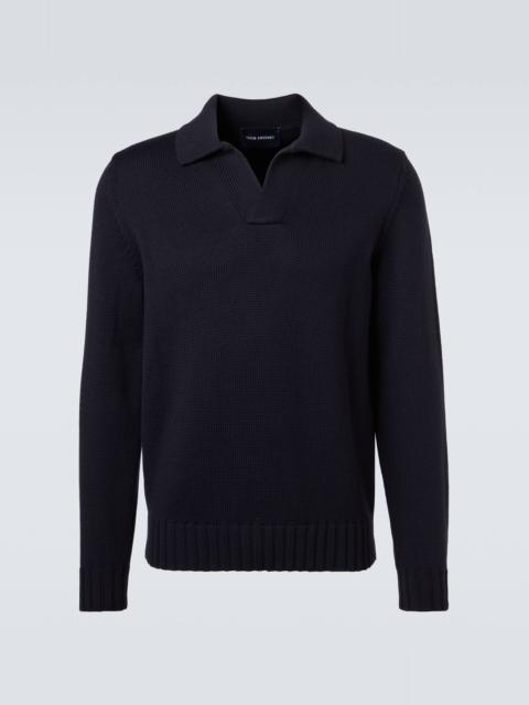 Wool polo sweater