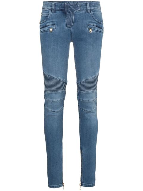 Blue Moto Skinny Jeans