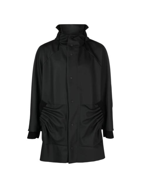 Tube Pleat raincoat