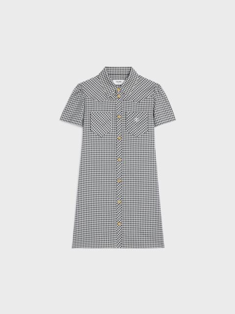 mini shirt dress IN vichy silk
