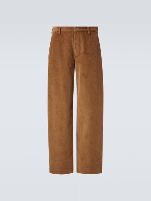 Cotton corduroy wide-leg pants
