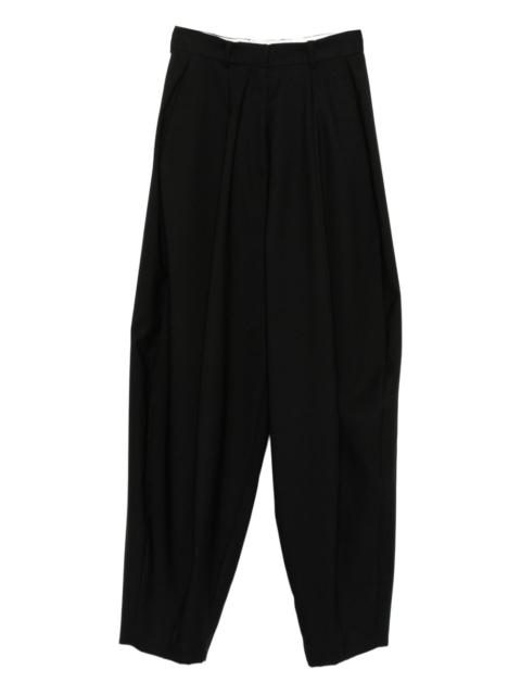 pleated balloon trousers