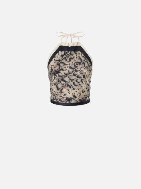 COVER-UP TOP WITH SNAKE PRINT