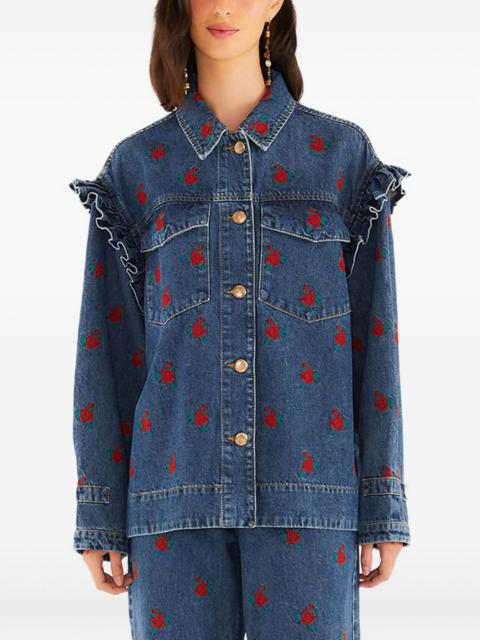 embroidered flowers jacket