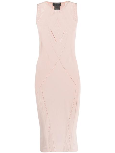Ajouré Net mid-length dress