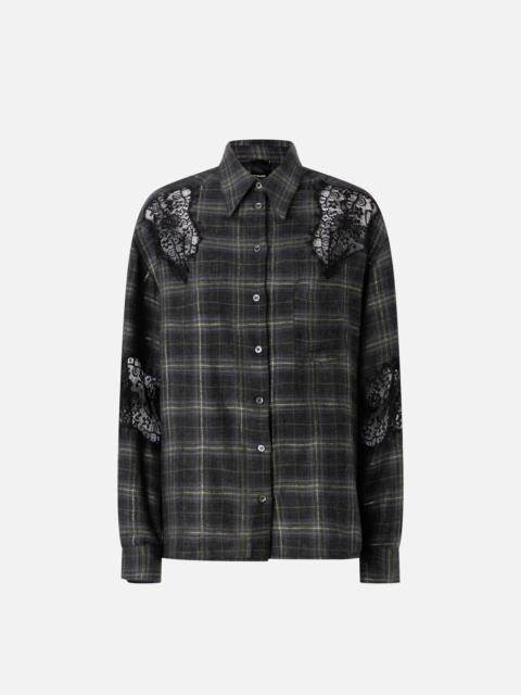 CHECK SHIRT WITH LACE