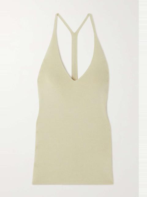Merino wool and silk-blend tank