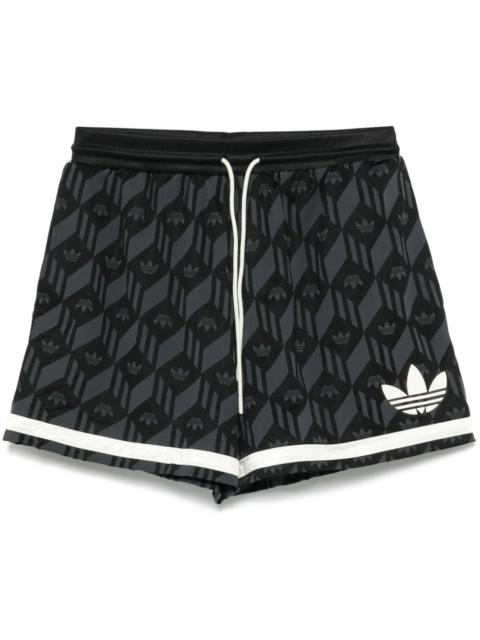 Trefoil-patterned track shorts