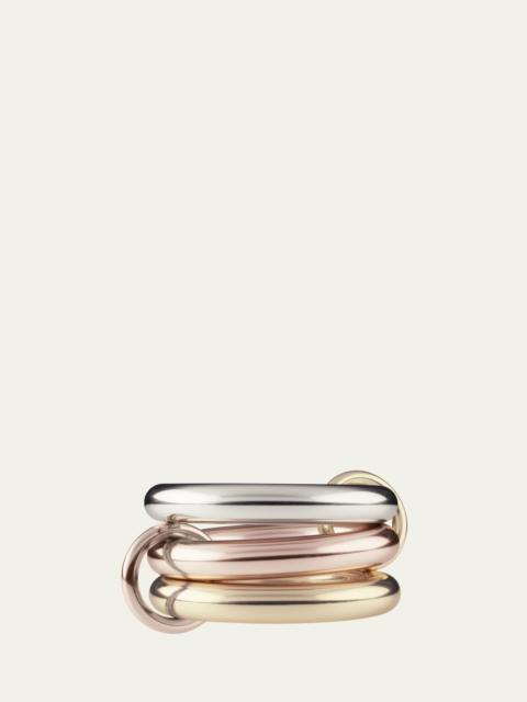 Mercury Mixed-Metal 3-Link Ring, Size 8