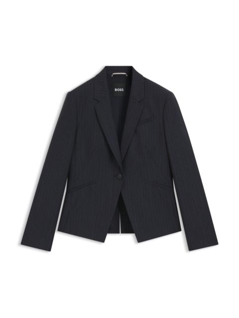 SLIM-FIT BLAZER IN STRIPED VIRGIN WOOL