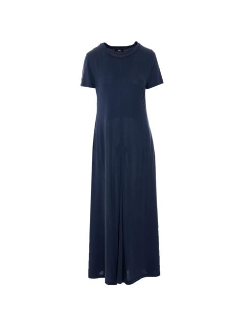 crew-neck short-sleeve maxi dress