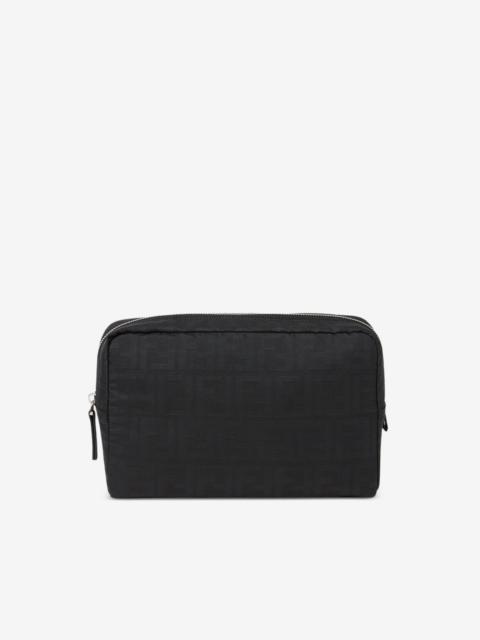 black Superlight FF Zucca fabric toiletry case