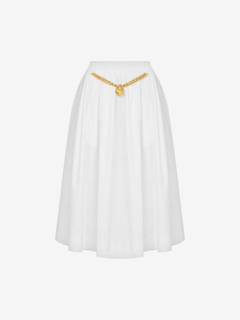 HEART LOCK COTTON CLOTH SKIRT