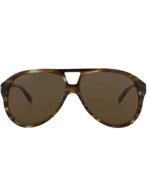 Gucci Aviator-Frame Recycled Acetate Sunglasses Havana Havana Brown (GG1286S-30013856-003)