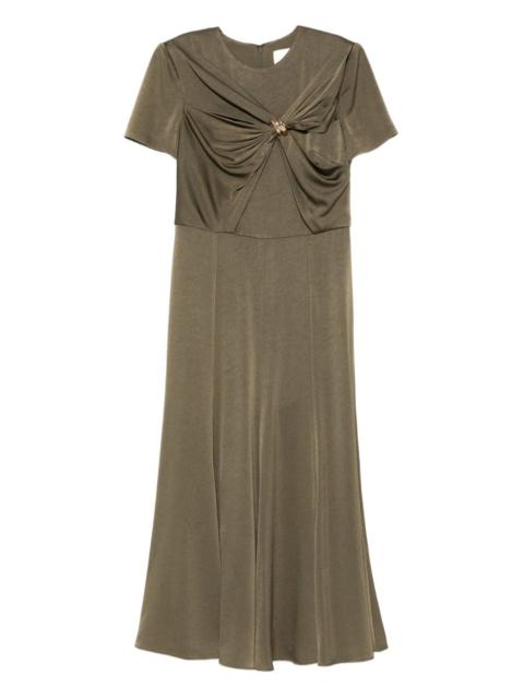 knot-detail midi dress