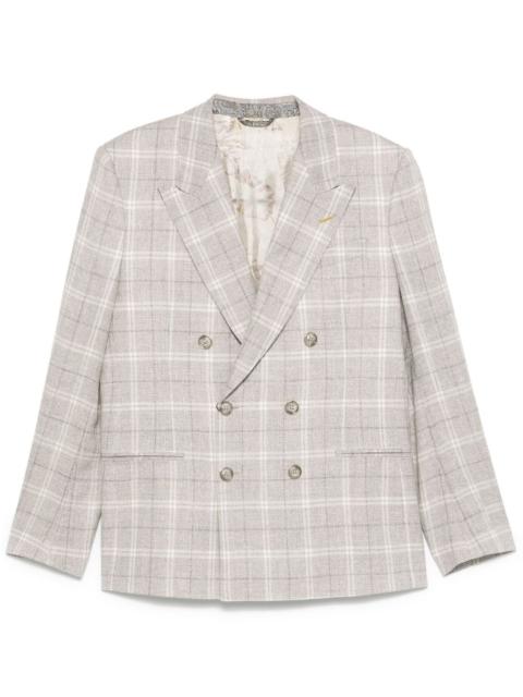 checked blazer