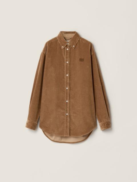 Corduroy and suede shirt