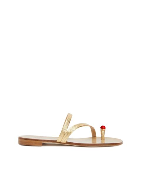 Febe leather toe-ring sandals