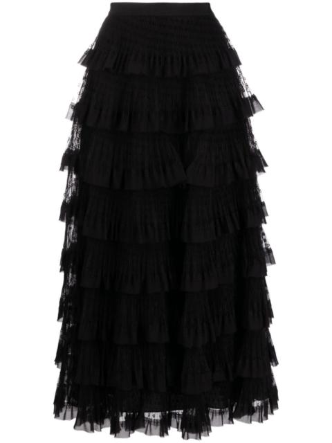 ruffled point d’esprit tulle skirt