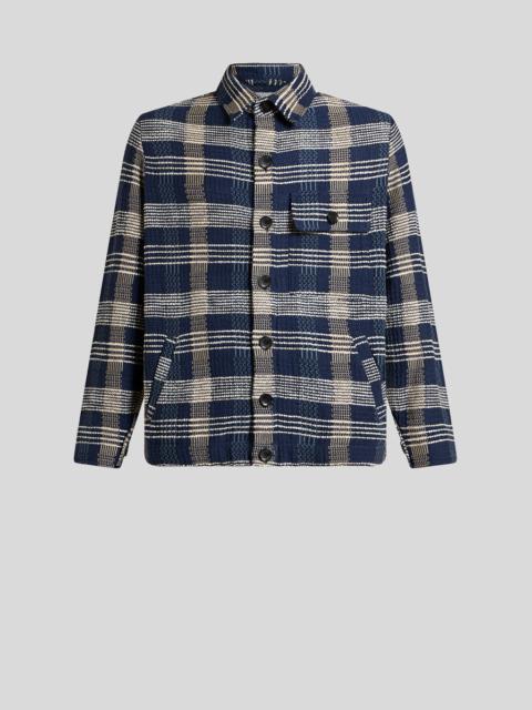 KNIT COTTON AND LINEN OVERSHIRT