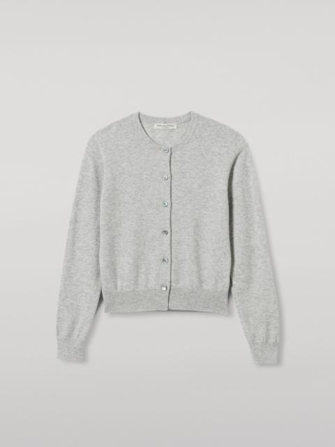 Iris Pale Grey Classic Cashmere Cardigan