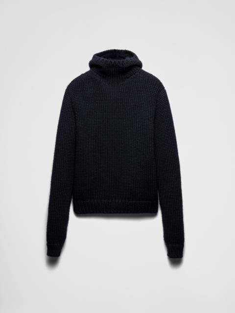 Wool hooded sweater