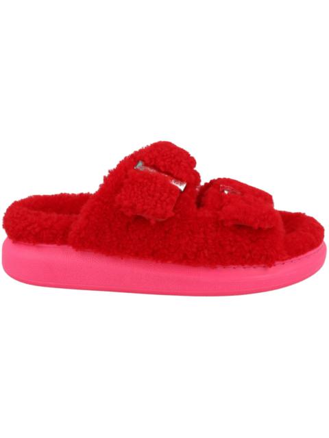 Alexander McQueen Shearling Slides Red Pink (Women's)