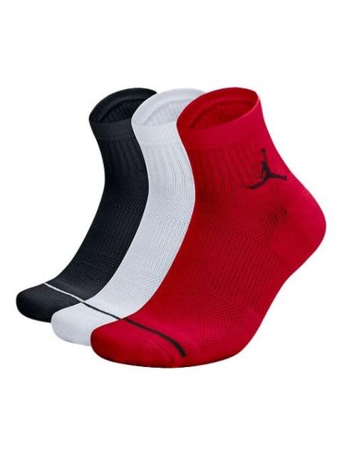 Nike Apparel Socks Men Air Jordan Jumpman Qtr Socks 3 'Black White Red' SX5544-011