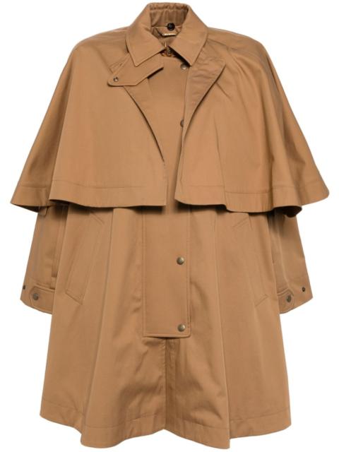 cotton gabardine parka coat