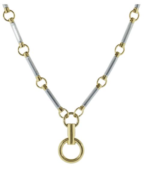 White and Yellow Gold Element Clock Weight Chain