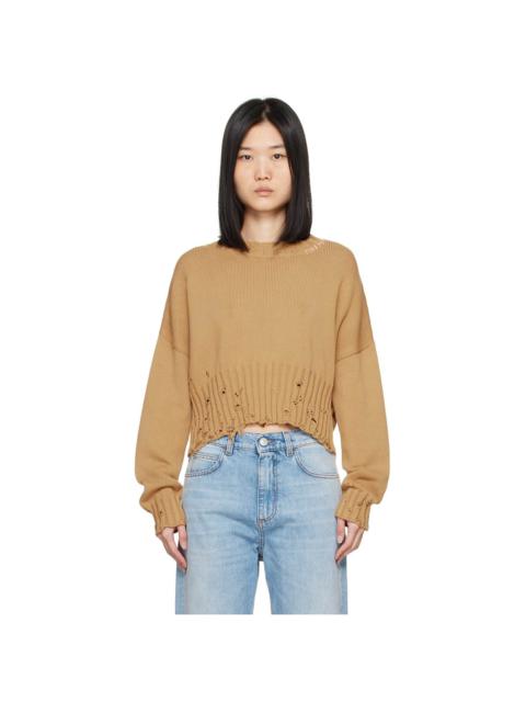 Tan Dishevelled Sweater