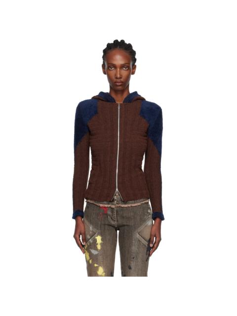 Brown & Blue Quimby Fitted Hoodie