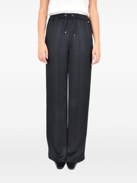 drawstring straight-leg trousers