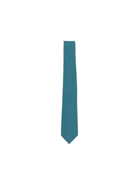 patterned silk tie