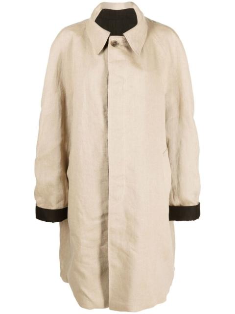 reversible linen coat