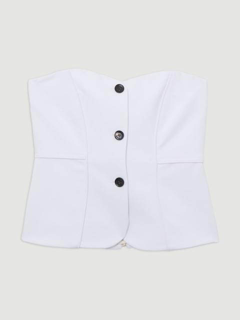 Tailored Contrast Tipped Stitch Detail Bandeau Waistcoat