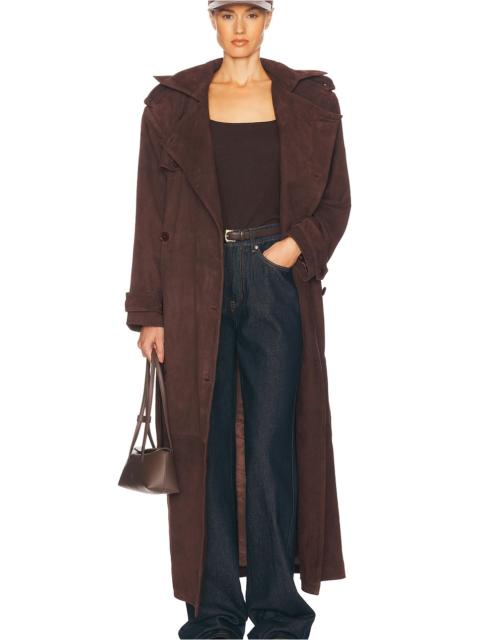 Suede Trench Coat